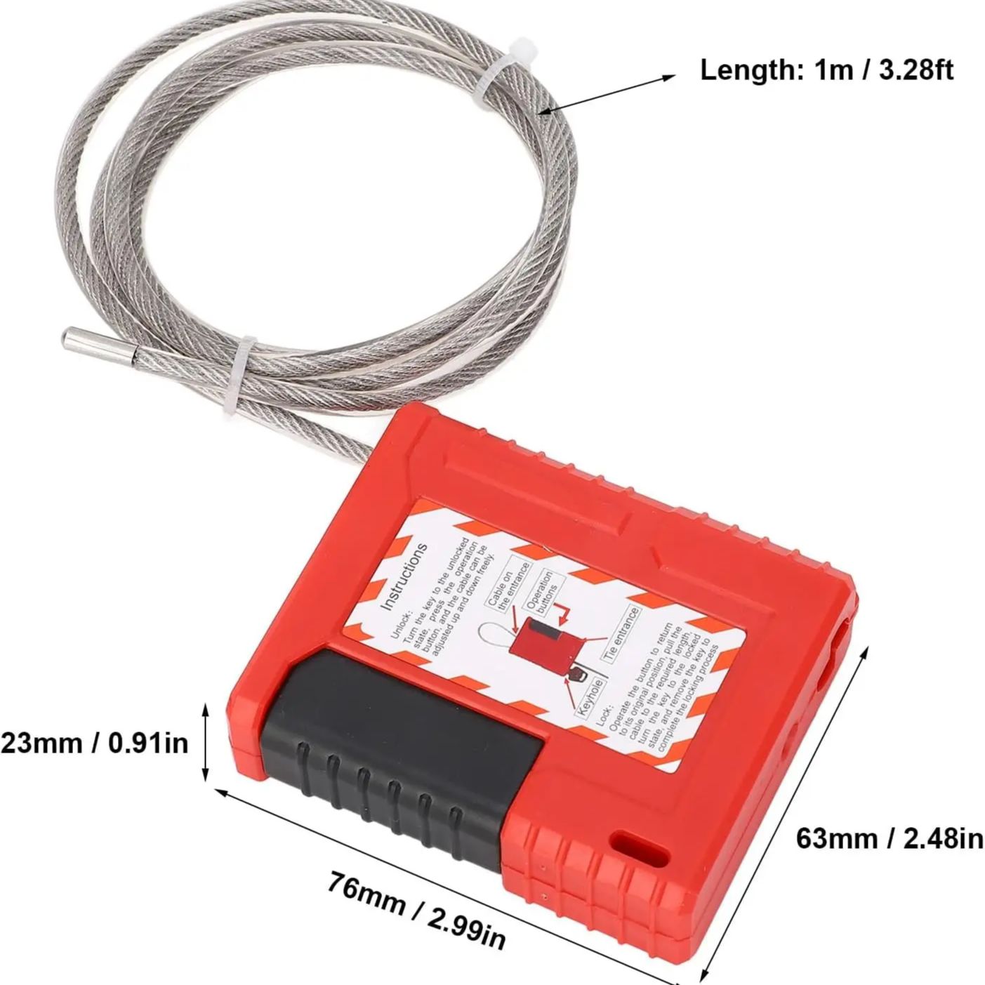 4mm Cable Diameter 1m Long Loc - đánh giá và giá Cable Lock Flexible